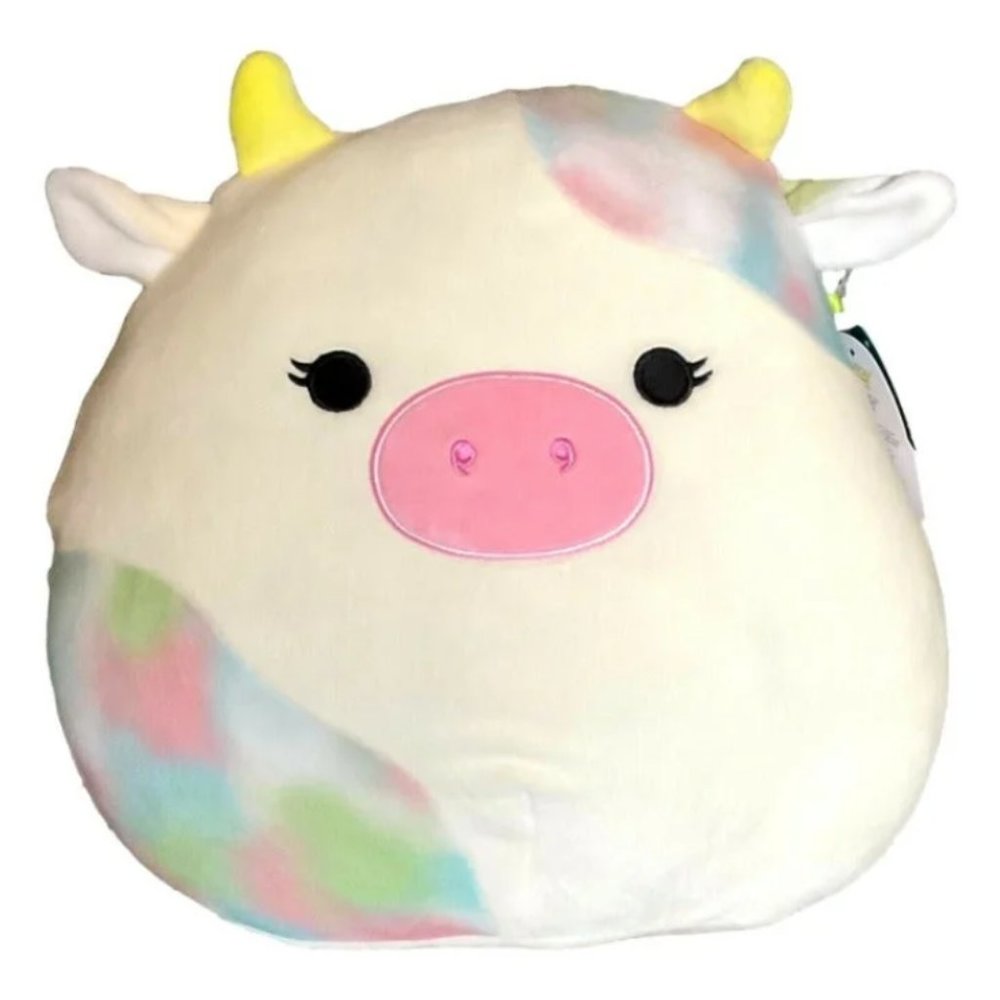 Squishmallows 2022 Easter Candess The Tie Dye Cow 12 Inch BNWT Kellytoy Plush
